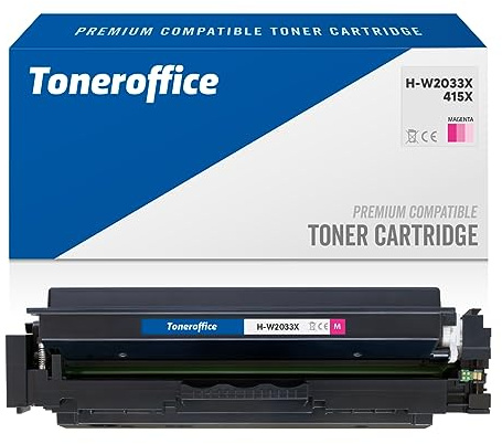 W2033X 415X Toner mit recyceltem Chip für HP W2033X 415X Tonerkartusche Magenta Kompatibel (ca. 6000 Seiten)
