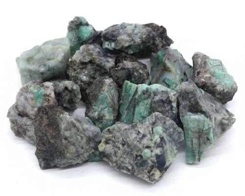 LAVISA Wasserstein Mischung | Premium Edelsteine für Edelsteinwasser | echte unbehandelte Natursteine, Rohsteine und Kristalle | Energiesteine, Heilsteine und Mineralsteine für Trinkwasser (Smaragd)