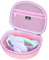 Tourmate Hard Travel Case for Riwbox CT-7 CT-7S / iClever HS01 / FosPower Cat Ear LED Light Kids Wireless Headphones, Protective Carrying Storage Bag（Box for Sale） (Purple&Pink)