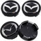 BIRNN 4 Stück Auto Nabendeckel für Mazda Atenza MX3 CX3 CX5 2 3 6 323 626 RX8 RX7 60mm, Nabenkappen mit Logo Radnabenkappen Wasserdicht Staubdicht Anti Rost Felgendeckel Auto Accessoires