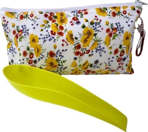 Urinette® Hartschale mit Aufbewahrungstasche und Karabiner (Anisgrün + psychedelisch)