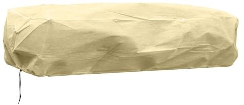 bephible Terrassen-Blumenkasten-Abdeckung, Pflanzgefäß, rechteckiger Schutz, schützt Pflanzen vor Frost, Wind, Regen, Tiere für Terrasse, Hof, Balkon, Beige, 100 cm