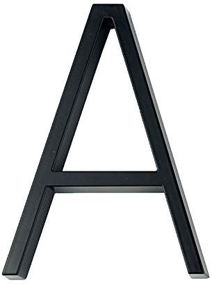 TAIGUHUI Hausnummer 125mm Floating House Number Buchstaben Big Modern Door Alphabet Home Outdoor 5 in.Black Nummern Adresse Plaque Dash Slash Zeichen # 0-9 Hausnummernschild (Color : A)