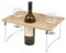 URBNLIVING Portable Foldable Bamboo Wine Picnic Table Outdoor Beach Glasses Bottle Holder