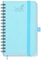 BEZEND Taschenkalender 2025 Klein Ringbuch 15,5 x 9 cm | Kalender 2025 Buchkalender 1 Woche 2 Seiten mit 100 g/m² Papier | Terminplaner 2025 Wochenplaner A6 mit PU-Leder Softcover - Himmelblau