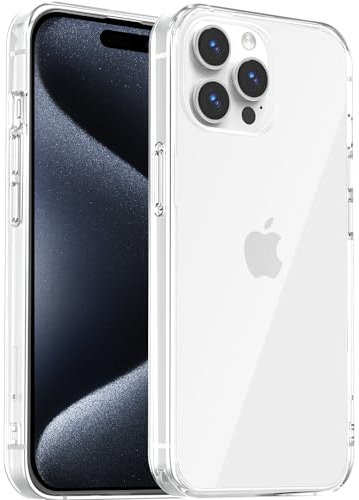 HATINGTOY Hülle für iPhone 15 Pro Max 6,7 Zoll Klare stoßfeste dünne Silikon case Ganzkörperschutz handyhülle mit Seidig-Weicher Berühren Hülle (iPhone 15 Pro Max)