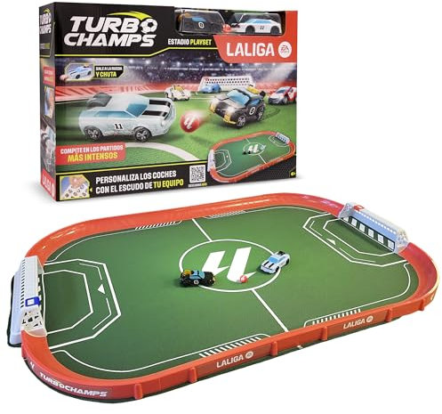 Turbo Champs Stadion LaLiga: Spielspielzeug mit 2 exklusiven Autos für Jungen und Mädchen ab 6 Jahren