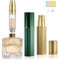 JOOMOKO Perfume Atomiser, Perfume Travel Bottle, 10ML Atomiser Spray Bottle, Refillable & Travel Size Perfume Spray Bottle Easy to Refill Cologne Dispenser for Women and Men（Gold＆Green）