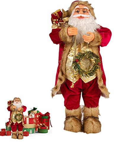 Figuren, Weihnachtsfigur Puppe Dekoration - Vintage Weihnachtsfigur Stehend Santa Puppen für Geburtstag Mädchen