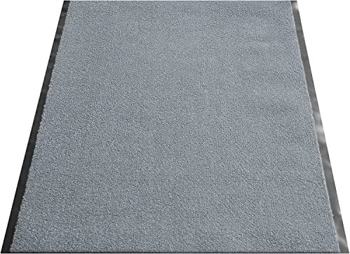 Floordirekt Schmutzfangmatte auf Maß, 200 x 200 cm, Silbergrau, Fußmatte, Türmatte Eingangsbereich, Fußabtreter, Türvorleger, Sauberlaufmatte, Meterware, Mono