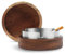 Ashtray With Lid Smell Proof, Indoor And Outdoor Ashtray For Cigarettes, Wooden Ashtray With Stainless Steel Insert, Garden Ashtray 9.2 * 3.3cm, Wizard Ashtray For Home, Office, Parties