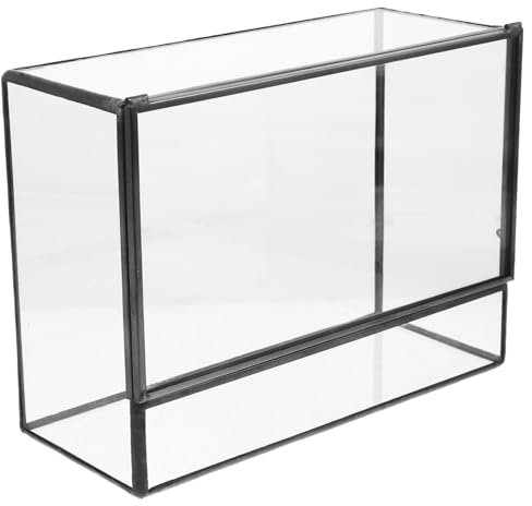 ORFOFE Handgefertigtes Glas Terrarium als Ökologischer Pflanzenhalter mit Transparentem Glas und Zinn für Tisch und Fensterbank Mikrolandschaften