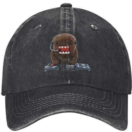 Baseballkappe DJ Domo Kun-japanische Gewaschene Baseballkappe, Klassische Hip-Hop-Mütze, für Paare, Frauen, Outdoor, Designer, Sommer