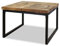 CCCINER Couchtisch Teak Harz 60 x 60 x 40 cm,Rustikaler Couchtisch aus Echtholz Teak mit schwarzem Harzfüllung Beistelltisch, Ablagetisch Kaffeetische, Couchtische
