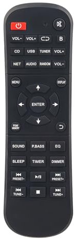 AULCMEET RC-949S RC-958S Fernbedienung ersetzen Kompatibel mit Pioneer HiFi AV Receiver Slim CD Micro System X-CM66 D-W, X-CM66D, X-HM36, X-HM36D, X-HM36D B SD2, XCM66D, XHM36D, X-SMC02, X-SMC02D