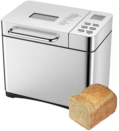 DDNGEJ Máquina de Pan automática Grande de 2.2 LB, Profesional, con Bandeja de cerámica Antiadherente y 17 programas de cocción Inteligentes.