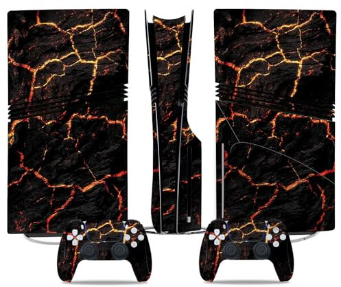 Pour PS5 Pro Skin Disc Edition & Pour PS5 Pro Skin Digital Edition Console Et Contrôleur Vinyl Cover Skins Wraps Scratch Resistant Compatible 16189 Skins Emballages Cadeaux Sans Bulles(Digital Edition