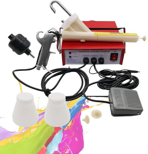 WANGYYDS Pistola De Pintura En Polvo Portátil, Máquina De Recubrimiento En Polvo Electrostático, Pistola De Recubrimiento En Polvo con Pedal