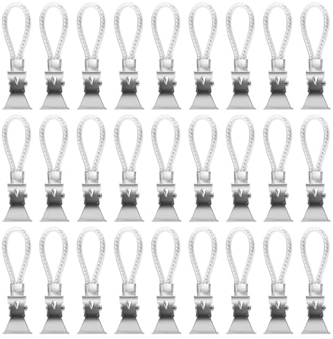 Tea Towel Clips 30 Pcs, Metal Tea Towel Storage Clip with Hanging Ring for Towel, Multifunctional Hanging Clips Small Hook Clips for Bedroom, Bathroom, Kitchen, Cupboard