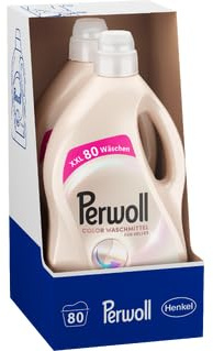 Perwoll Color Waschmittel für Helles (2 × 80 Waschladungen), Spezialwaschmittel reinigt sanft und erneuert helle Farben & Fasern, für alle hellen & weißen Textilien, mit Dreifach-Renew-Technologie