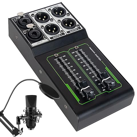 Studio Volume Control Passive Controller 1 Input 2 Output | Lossless Adjustment, Precise Audio Control for Stereo Studio & Home Audio System