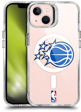 Head Case Designs Offizielle NBA Blauer Ball Orlando Magic Logo Stoßfeste Stoßfänger-Telefonhülle [Militärischer Schutzgrad] Kompatibel mit iPhone 13 und Kompatibel mit MagSafe