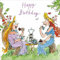 Greeting card - Female birthday - Tea party by Quentin Blake