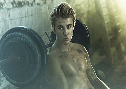 Poster Justin Bieber Bodybuilding Wand-Kunst