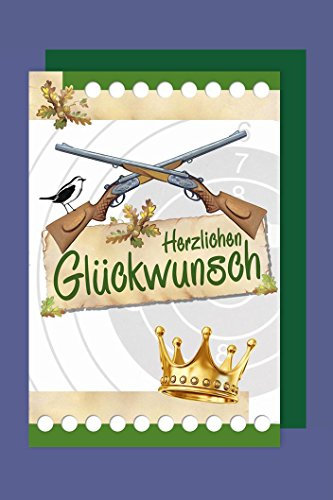 Jäger Karte Geburtstag Grußkarte Glückwunsch 16x11cm