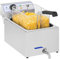 Royal Catering RCEF 15E Friggitrice Professionale Friggitrice Elettrica (17 L, 3.000 W, Termostato, Intervallo della temperatura 60-200 °C, Rubinetto di scarico) Acciaio Inox