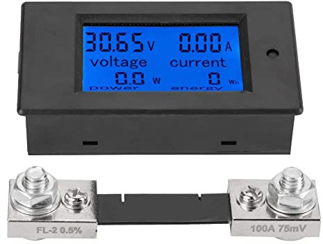 DC 6,5-100 V 0-100A Digitalen Strom Spannung Multimeter Power Energy Meter LCD Volt Amp Meter Manometer Amperemeter Voltmeter mit Strom Shunt (100A Strom Shunt)