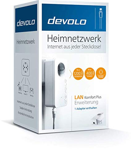 ADAPTADOR DEVOLO LAN 1200MBIT / S Powerline Comfort Plus - EXTENSIÓN