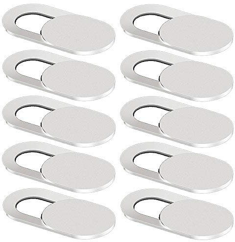 REY [10 Pièces] Webcam Cover, Cache Camera Ultra-Mince pour Tablettes, Ordinateur Portable, PC, Smartphone - (Blanc)