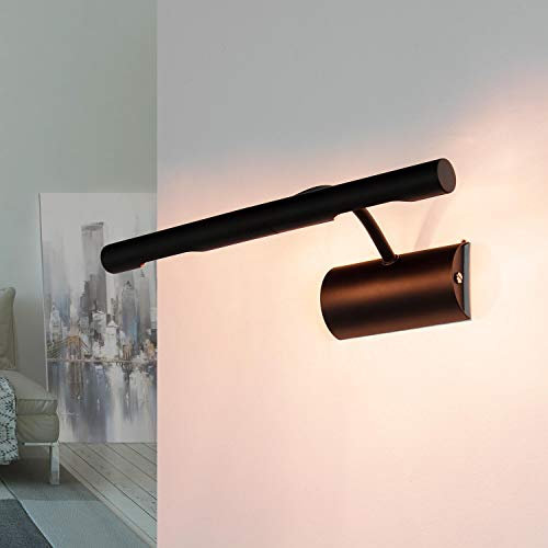 Bilderleuchte aus Metall in Schwarz 2xG9 B:29cm klassisch Spiegelleuchte für Flur Bad Wohnzimmer Schlafzimmer Wandlampe Bilderlampe Wandleuchte Innen