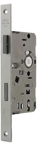 BKS Einsteckschloss 0215 Buntbart für Zimmertüren - 1 Schlüssel - 24 mm Stulp - eckig - 55 mm Dornmaß - 72 mm Entfernung - Stahl nickel-silber (DIN Links)