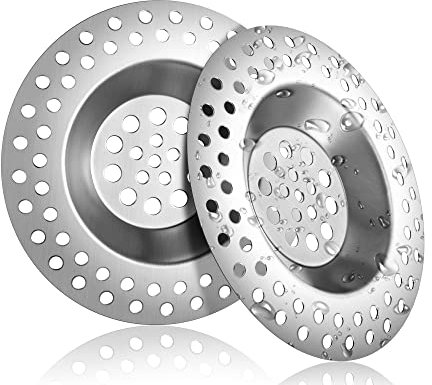 Patelai Stainless Steel Kitchen Sink Strainer Plug, Plug Hole Cover, Shower Drain Cover Metal Strainers Hair Catcher Sink Stopper Bathtub Drain Filter for Kitchen Bathroom, 7.5 cm/ 2.95 Inch (2)