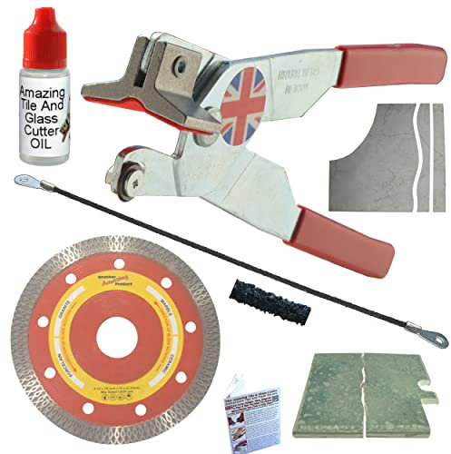 Tile Cutter for Ceramic Tiles Kit 1 4 1/2 Ultra Thin Angle Grinder Tile Saw for Corner Cuts and Electrical Socket Cut Outs in Porcelain Round Hacksaw Tile Blade for Notches in Ceramic Wall Tile
