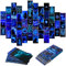 YINGENIVA 50-teiliges Wand-Collage-Set mit ästhetischen blauen Neonbildern, neonblaue Fotosammlungen, -Wohnheimdekorationen für Mädchen, Teenager und Frauen, trendiges Wanddruck, kleine Pos