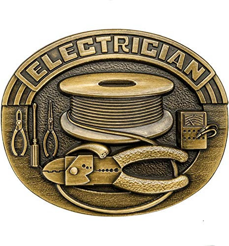 Piratenladen Buckle Elektriker, Elektroinstallateur, Electrician, Handwerk, Gürtelschnalle