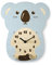 Hama Kinder Wanduhr „Koala“ ohne Ticken (Kinderuhr mit Koala Motiv, batteriebetriebene Quarz Wanduhr, ideal für das Kinderzimmer, mit Pendel) blau