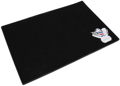 Agatige Coiffeur Station Mat, Tapis de Service Anti-Dérapant pour Bar Étanche Nappes Propres Sous-Tapis Salon Beauté Tatouage Protecteur pour Tous Outils de Coiffure
