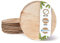 BIOZOYG 100x assiettes à pizza en feuille de palmier Ø 25 cm rondes - planche à pizza jetable avec bord, assiette compostable - vaisselle durable