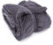 heimtexland ® super Dicke Cord Kuscheldecke mit flauschigem Sherpa Fell Wohndecke 200x150 Decke Typ767 Anthrazit Grau