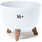 Blumentopf M+ mit Füßen aus Kunststoff Schale mit Einsatz in Weiß, H: 23,5 cm, D: 33 cm, Größe: M+