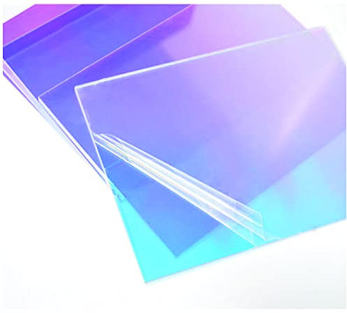 Blanks Direct LARGE Acrylic Iridescent Sheet 0.4cm Thick Splashback DIY Craft Decoration Wall Tiles Laser Rainbow Art Advertising Wedding Radient Two Sided (A2 420 x 594mm)