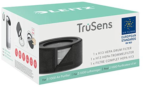 Leitz TruSens Ersatz-2-In-1 H13 HEPA-Filter für den Leitz TruSens Z-1000 Luftreiniger, Entfernt Viren, Allergene, Tierhaare, Staub, Bakterien, Gerüche und Rauch, H13-HEPA-Filter gemäß EN 1822, 2415141