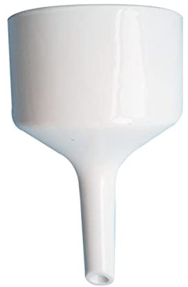 ULTECHNOVO Buchner Funnel Wide Mouth Kitchen Funnel for Transferring Liquid Dry Ingredients Powder Dishwasher Safe for Flasks Wine Pots White