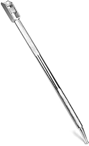 QWORK Barre de treuil combinée de 88,9 cm, tête carrée en acier carbone pour treuils sur plates-bandes et camions, chrome