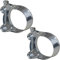 AERZETIX - C63808 - Lot de 2 colliers de serrage à tourillon 48-51 mm - largeur de la bande 22 mm - en acier - couleur argent - fluides clé plate tuyaux gaines ventilation