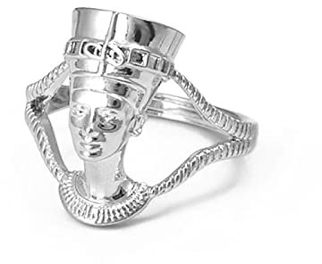 Virtuoa-Art Ägyptische Königin Nofretete Ring Für Frauen Öffnungsfinger - Kreativität Afrikanischer Charme Offener Ring Ethnischer Schmuck Fingerring Für Unisex Mädchen Damen Hochzeit Geburtstags